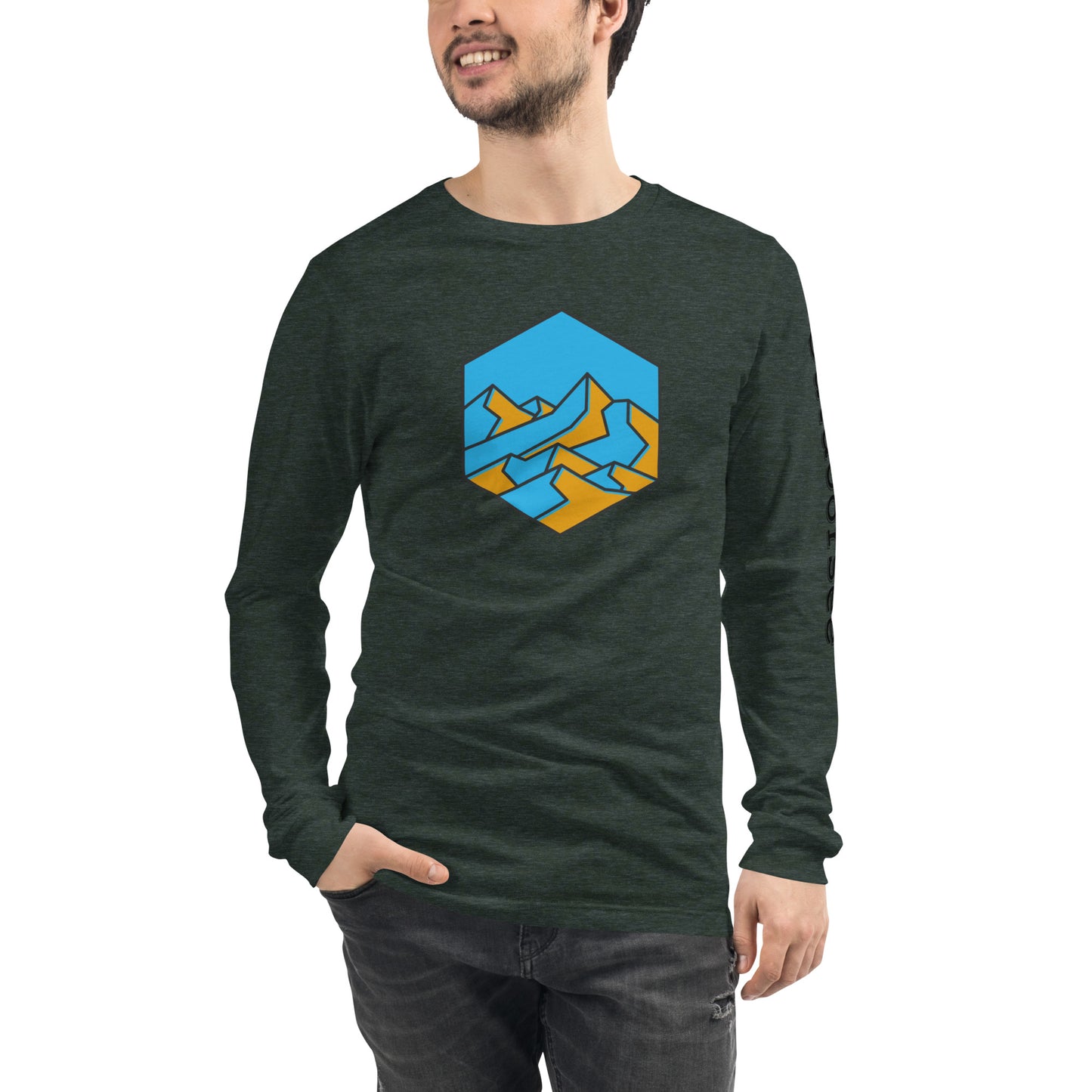 Mountain Hex Line Long Sleeve Tee