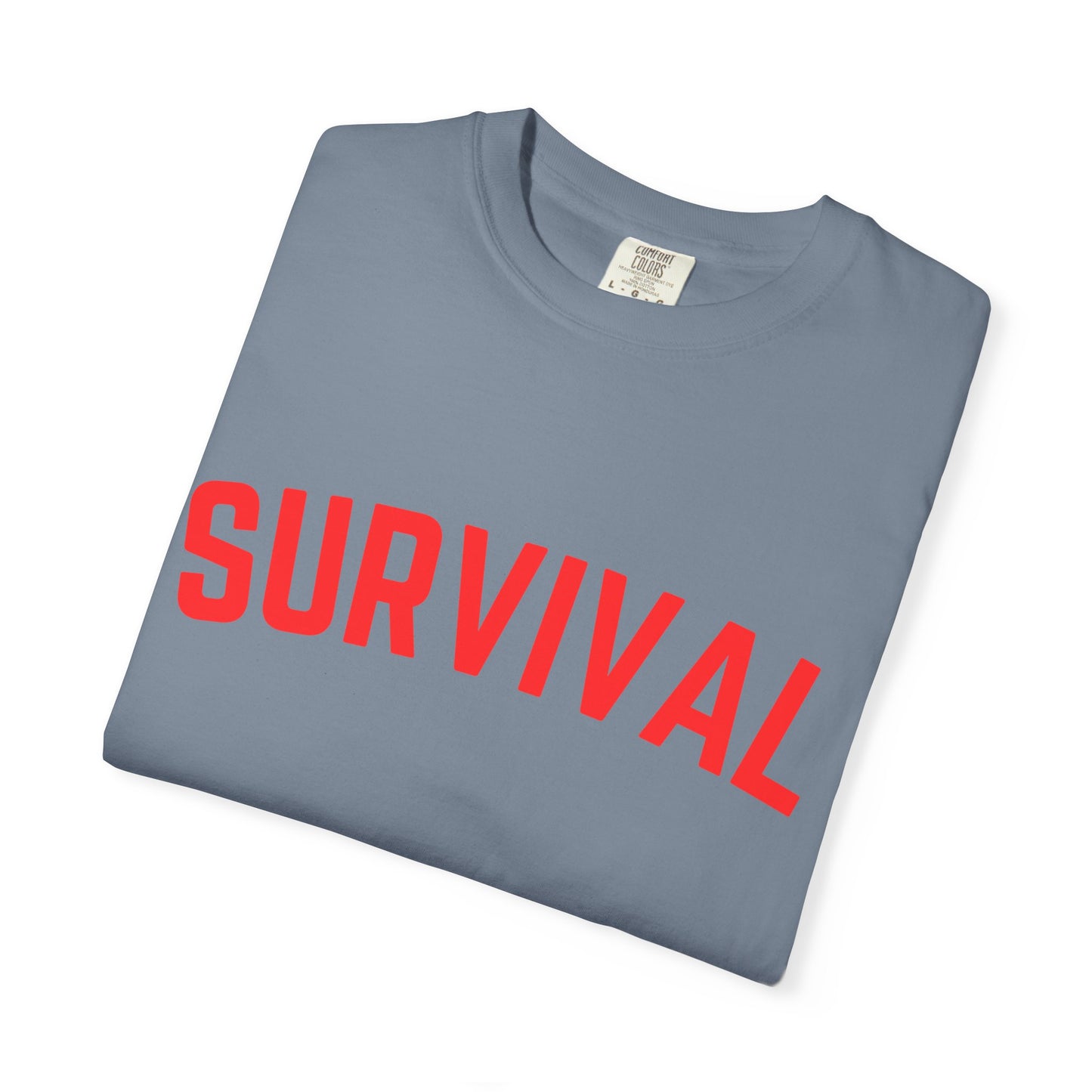 Survival Graphic T-Shirt — Bold Retro Lettering Tee