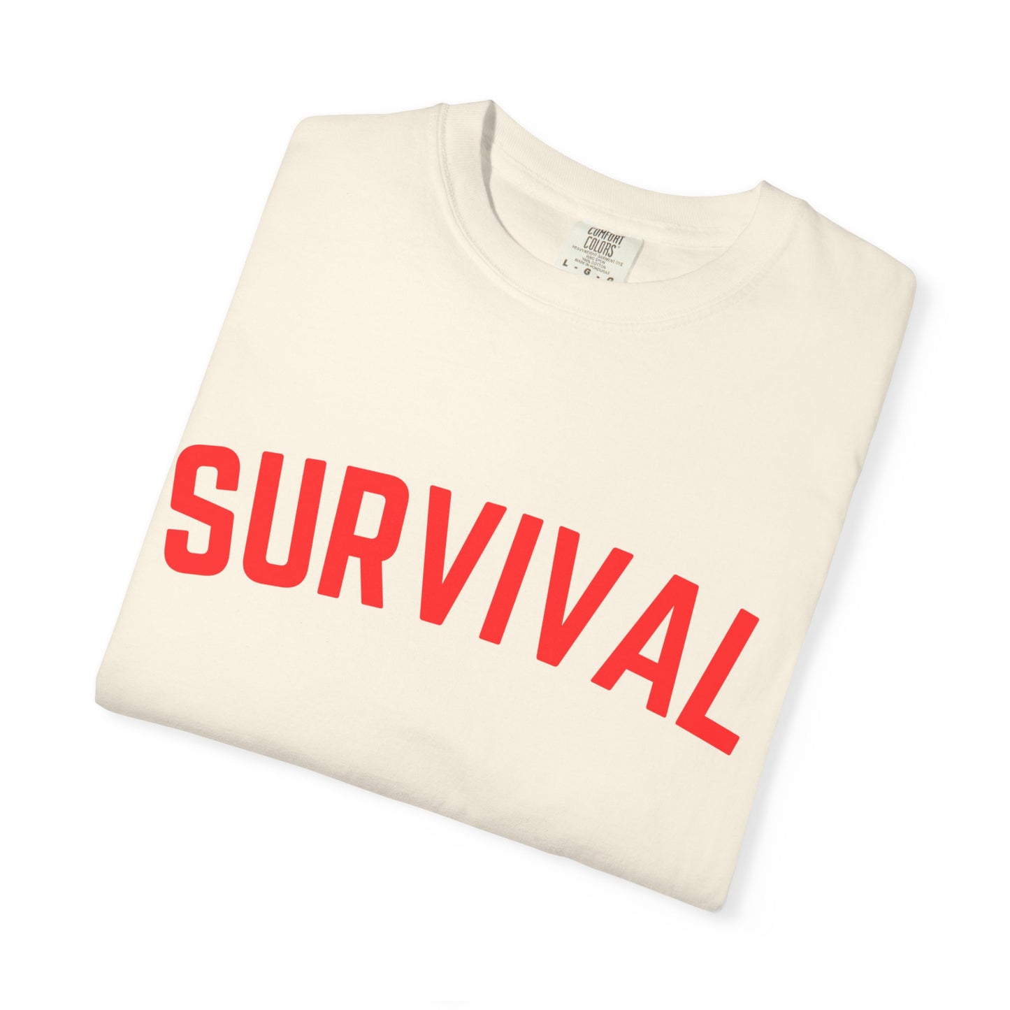Survival Graphic T-Shirt — Bold Retro Lettering Tee