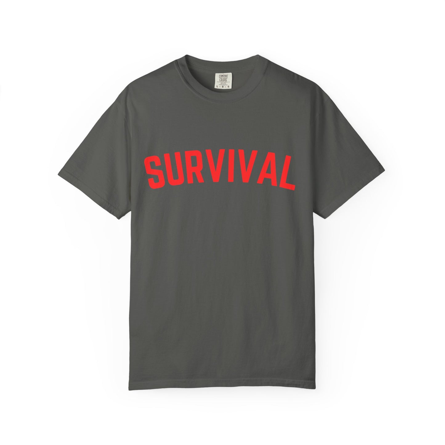 Survival Graphic T-Shirt — Bold Retro Lettering Tee