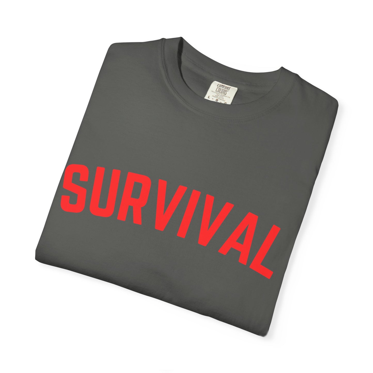 Survival Graphic T-Shirt — Bold Retro Lettering Tee