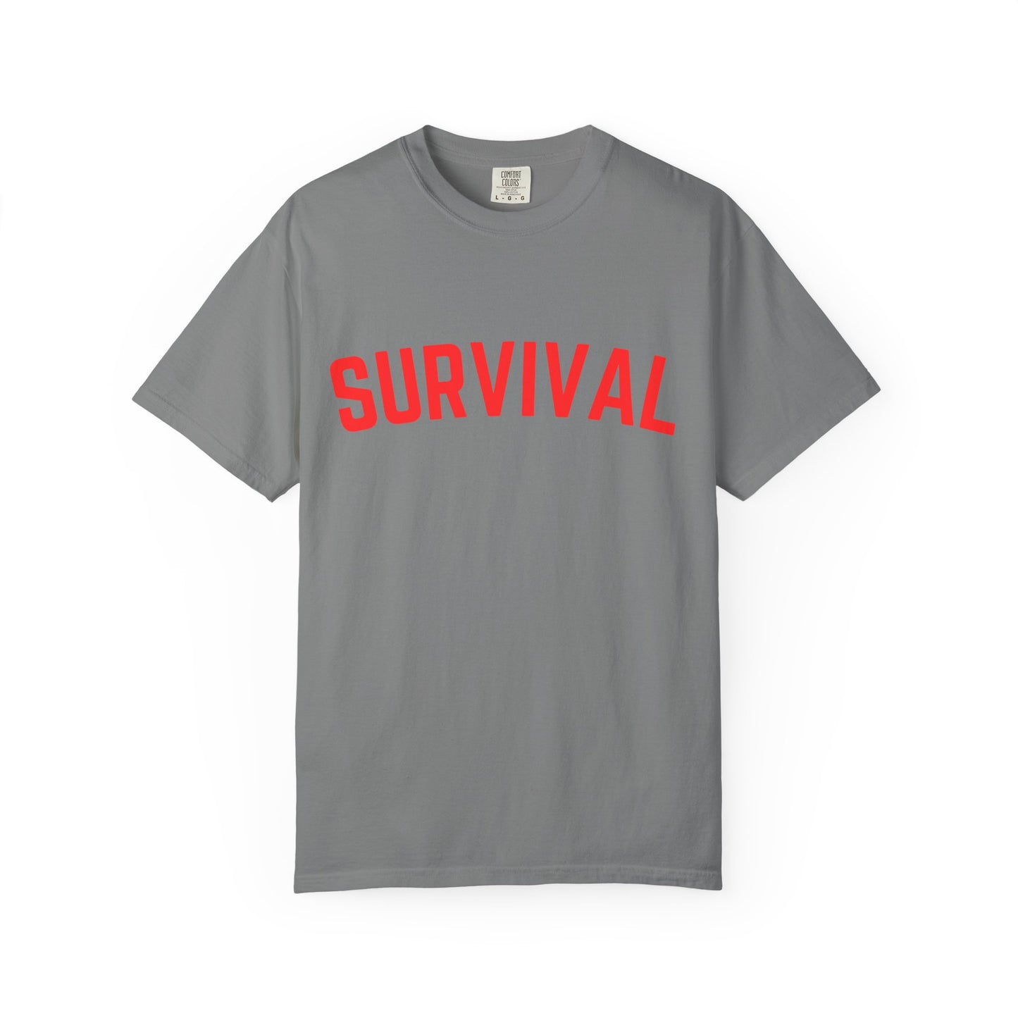Survival Graphic T-Shirt — Bold Retro Lettering Tee