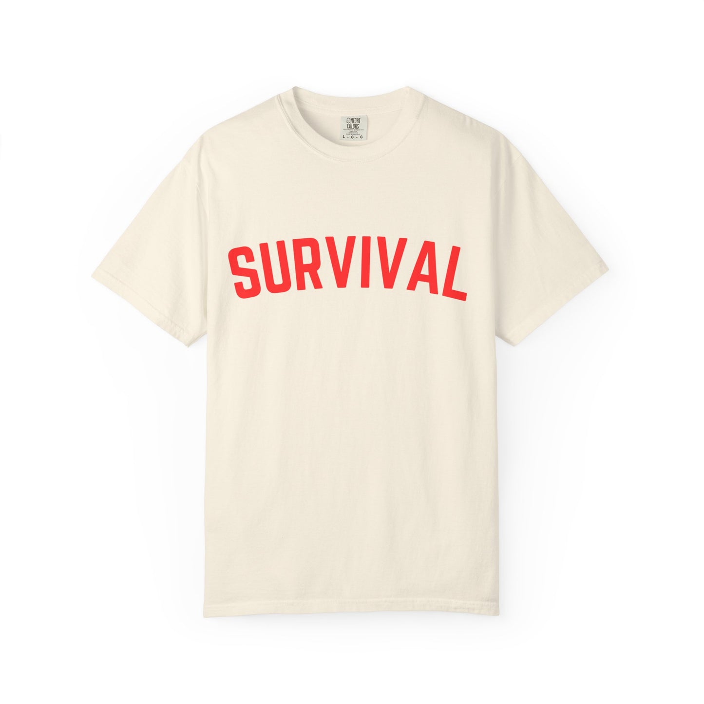Survival Graphic T-Shirt — Bold Retro Lettering Tee