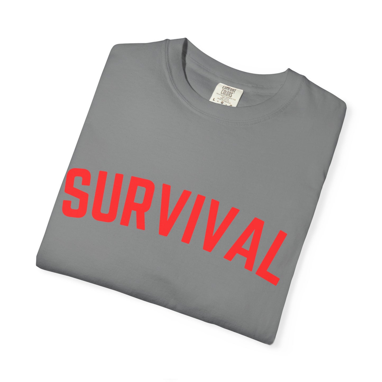 Survival Graphic T-Shirt — Bold Retro Lettering Tee