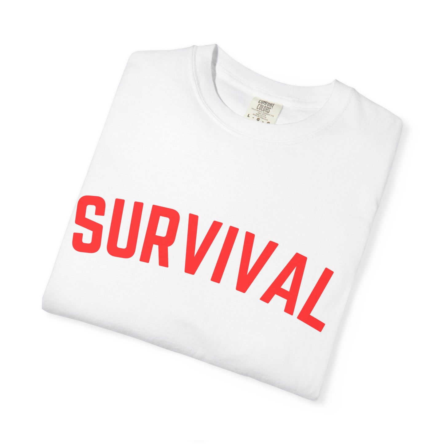 Survival Graphic T-Shirt — Bold Retro Lettering Tee