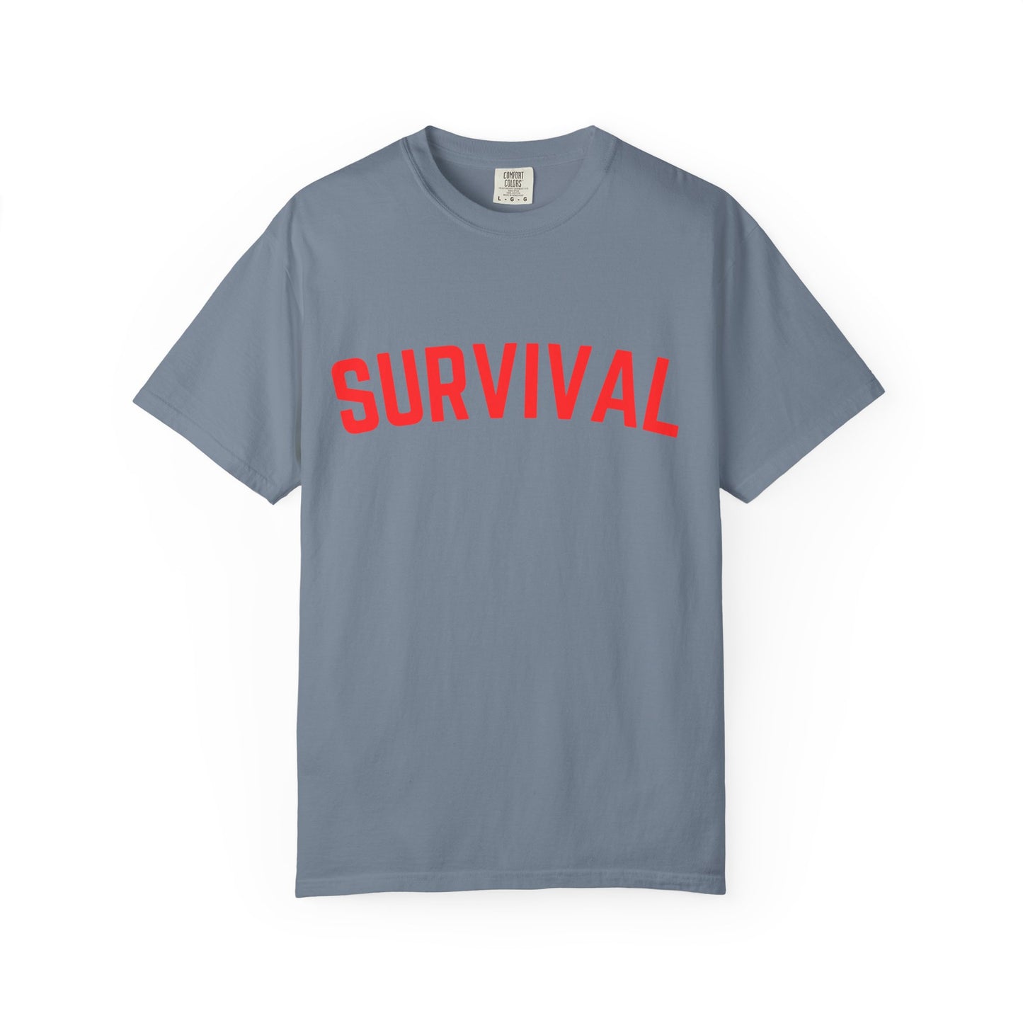 Survival Graphic T-Shirt — Bold Retro Lettering Tee
