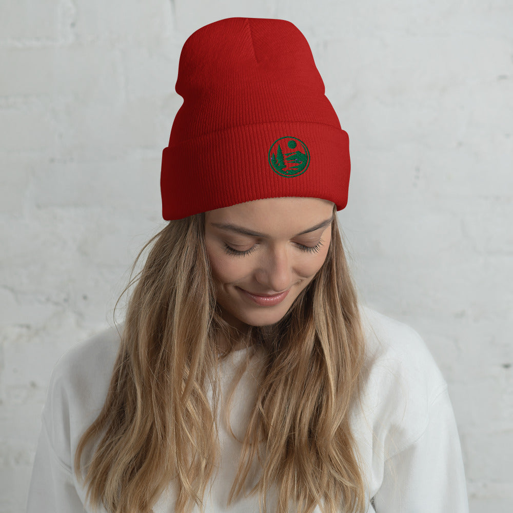 Green Mountain Cuffed Beanie