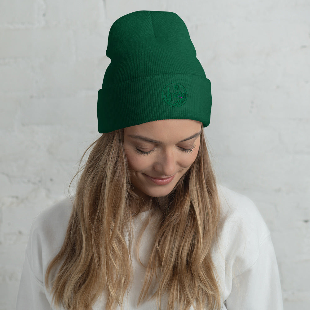 Green Mountain Cuffed Beanie