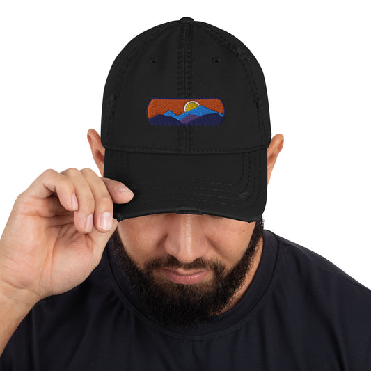 Mountainscape Distressed Dad Hat