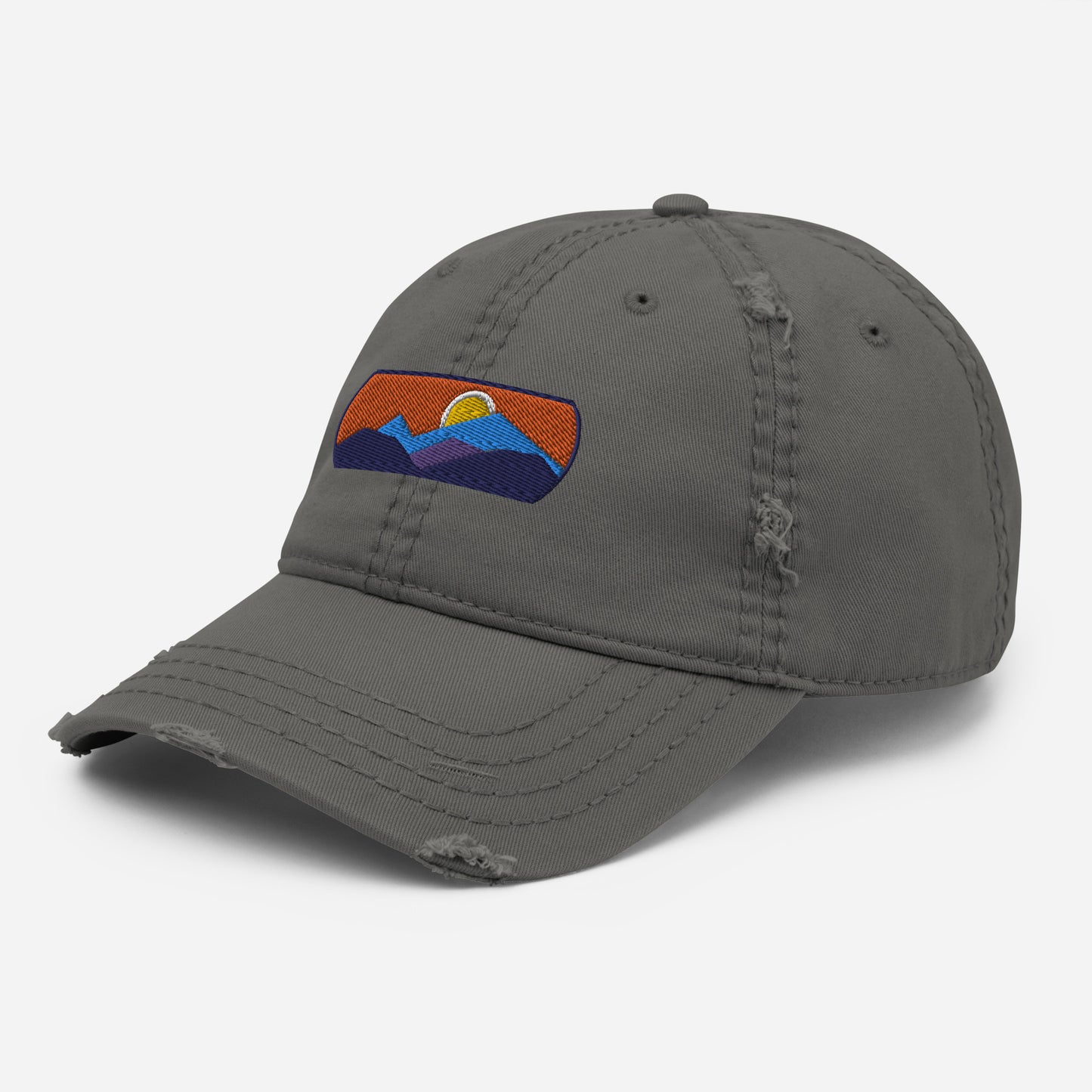 Mountainscape Distressed Dad Hat