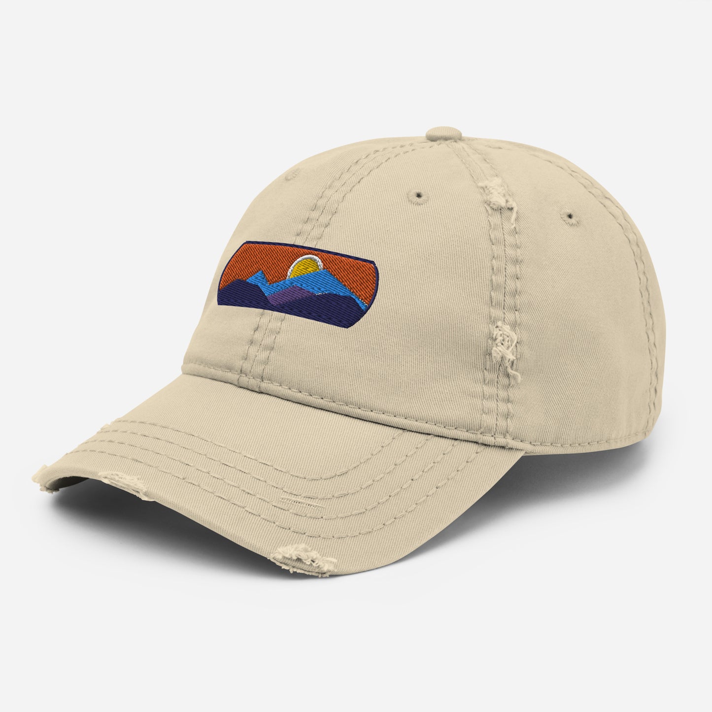 Mountainscape Distressed Dad Hat