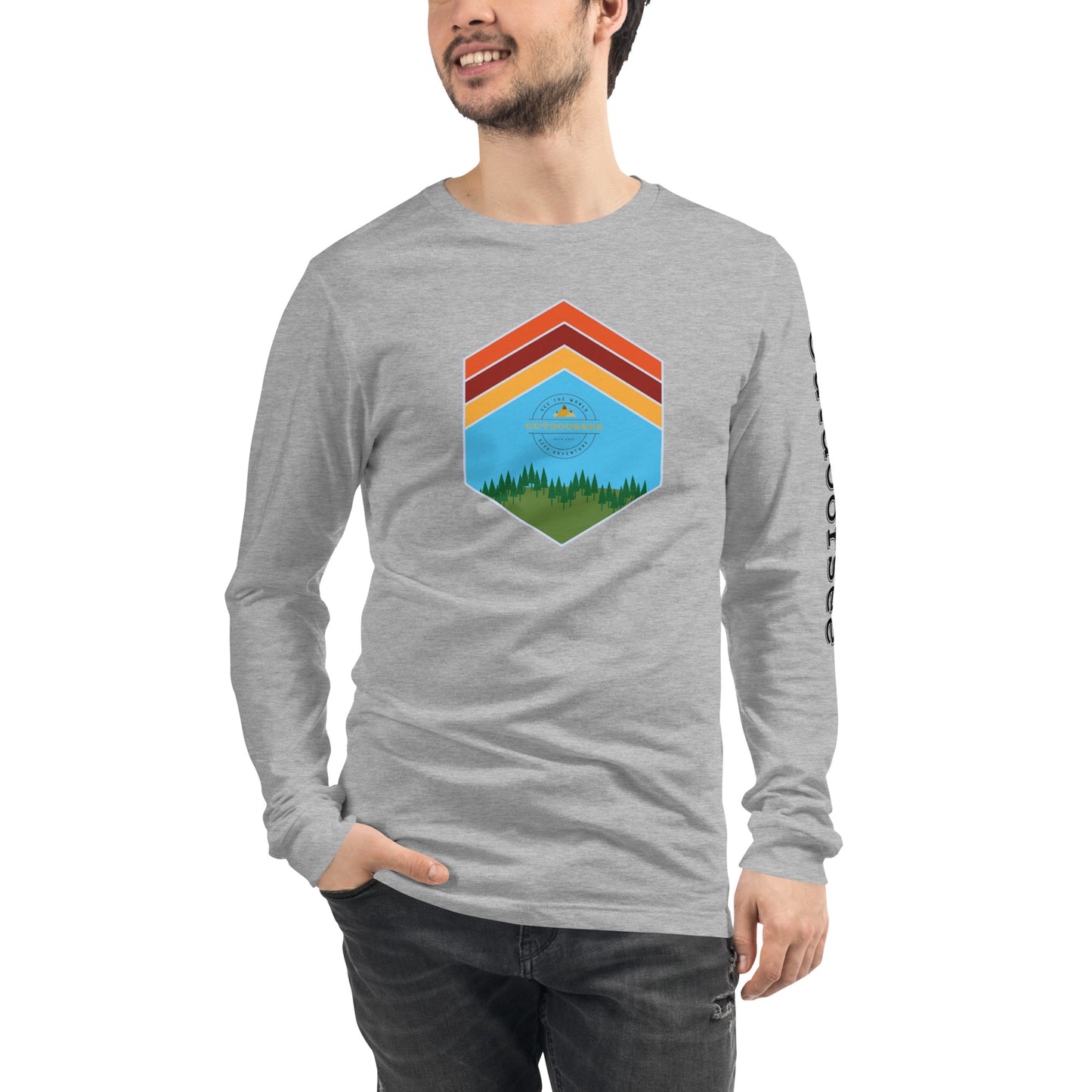 Outdoor Chevron Long Sleeve Tee