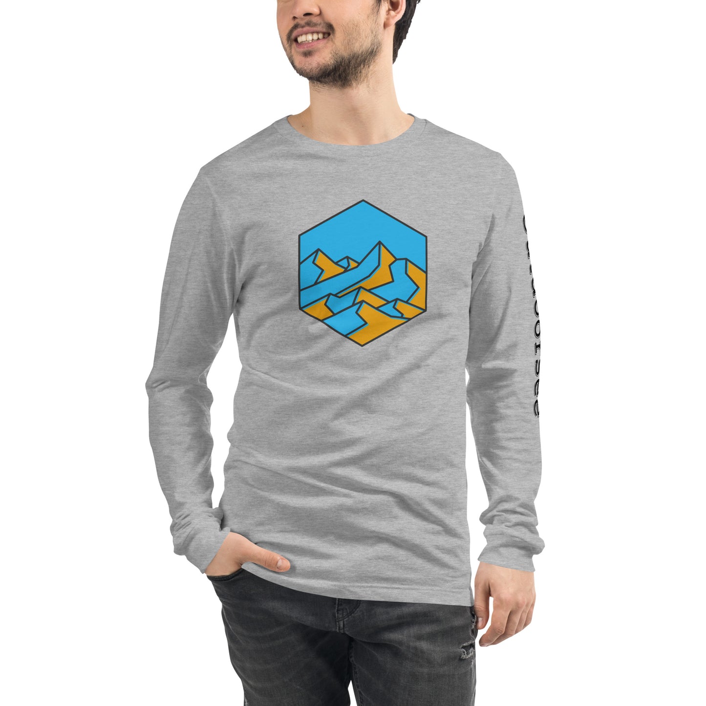 Mountain Hex Line Long Sleeve Tee