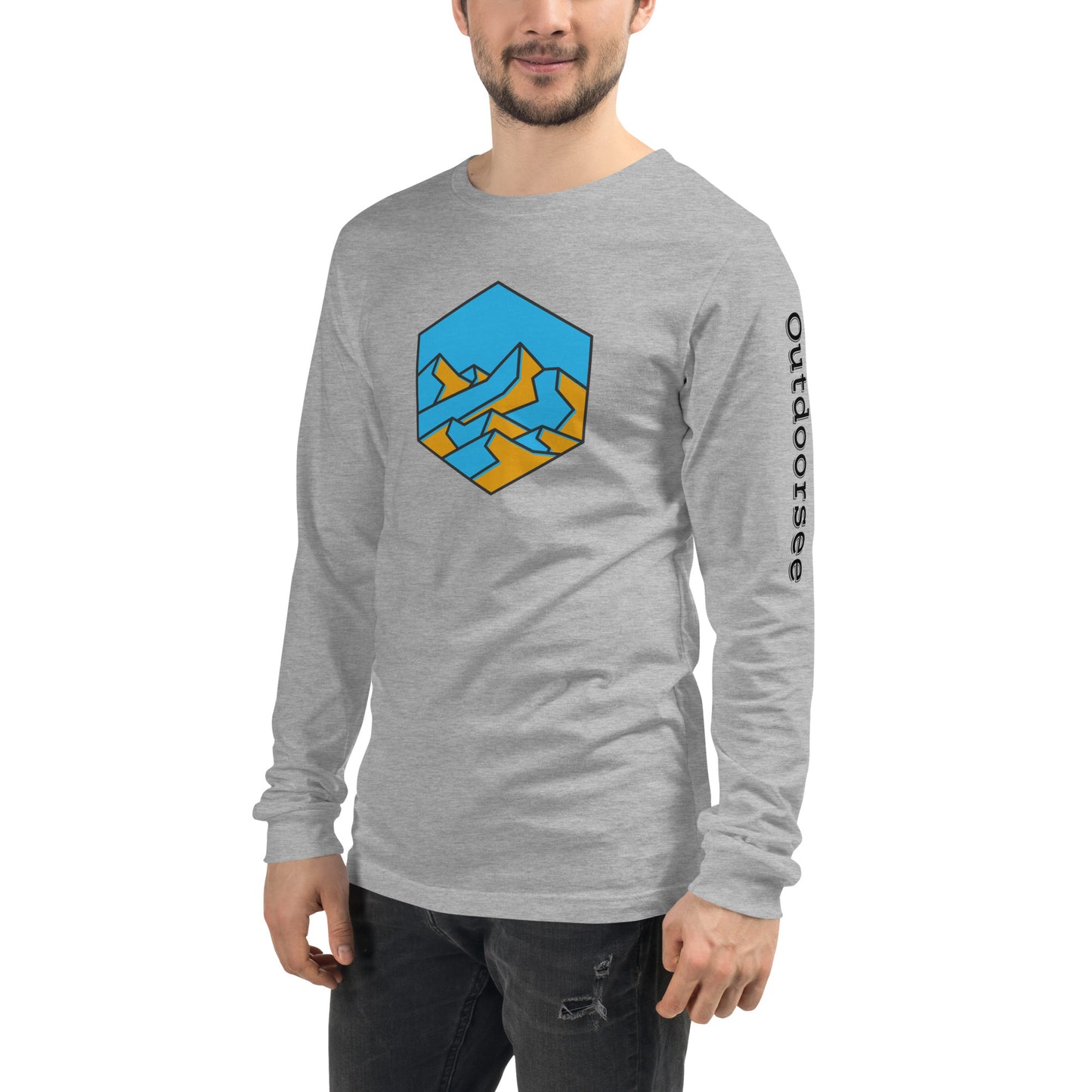 Mountain Hex Line Long Sleeve Tee