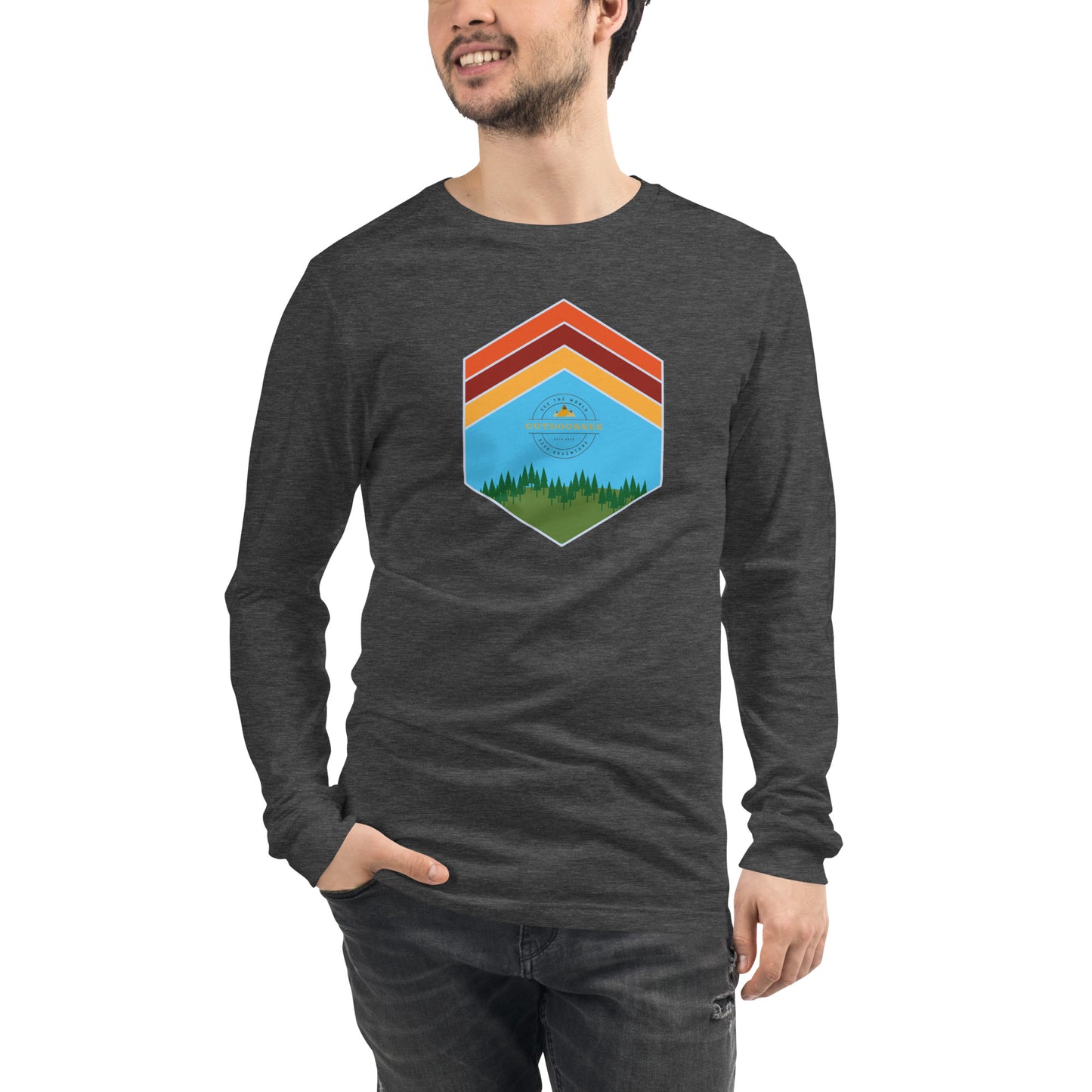 Outdoor Chevron Long Sleeve Tee