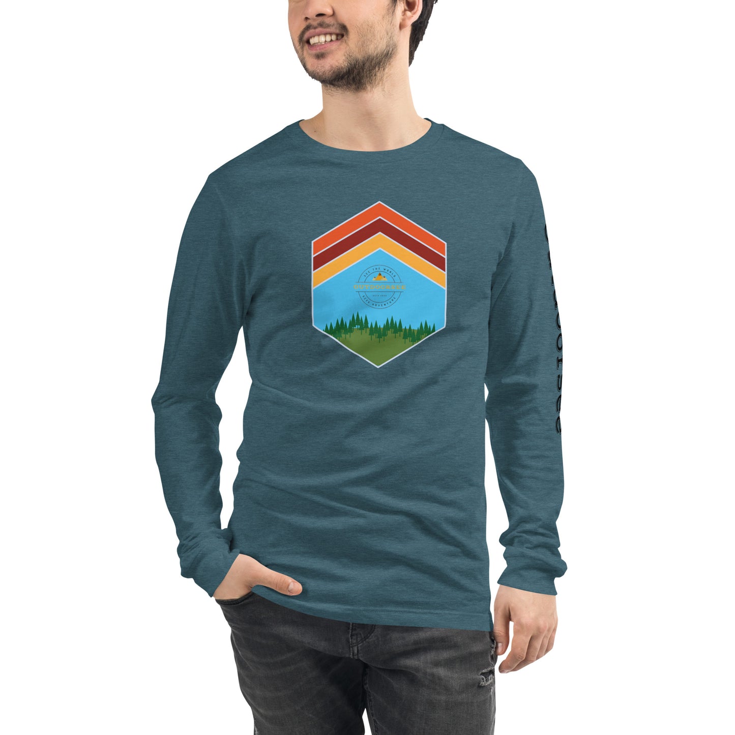 Outdoor Chevron Long Sleeve Tee