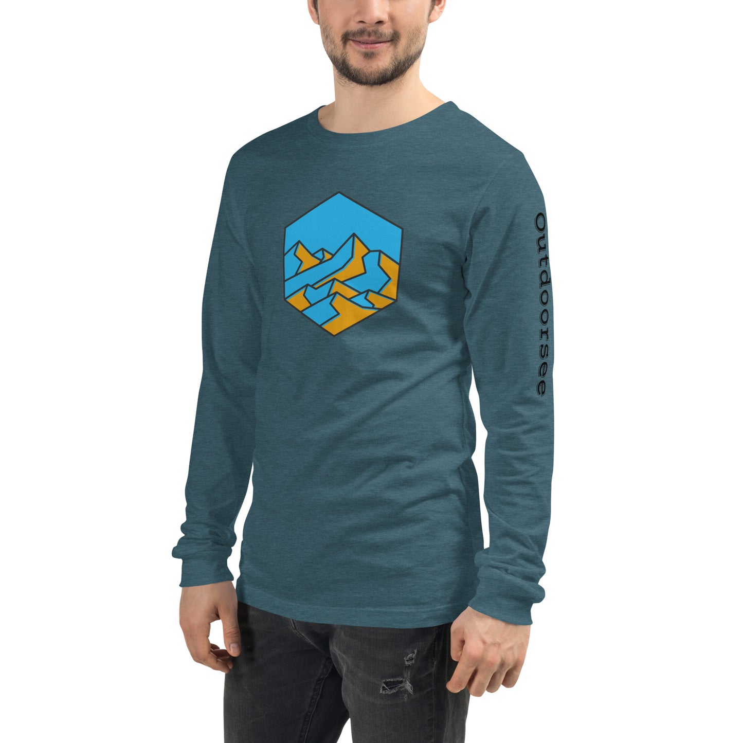 Mountain Hex Line Long Sleeve Tee