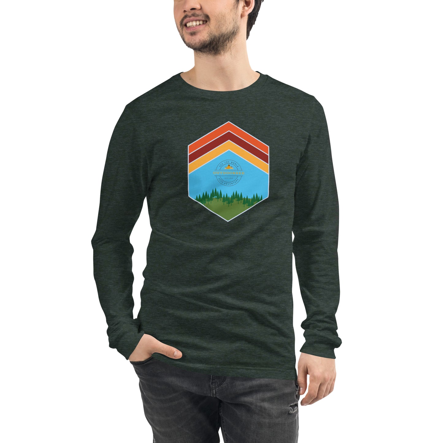 Outdoor Chevron Long Sleeve Tee