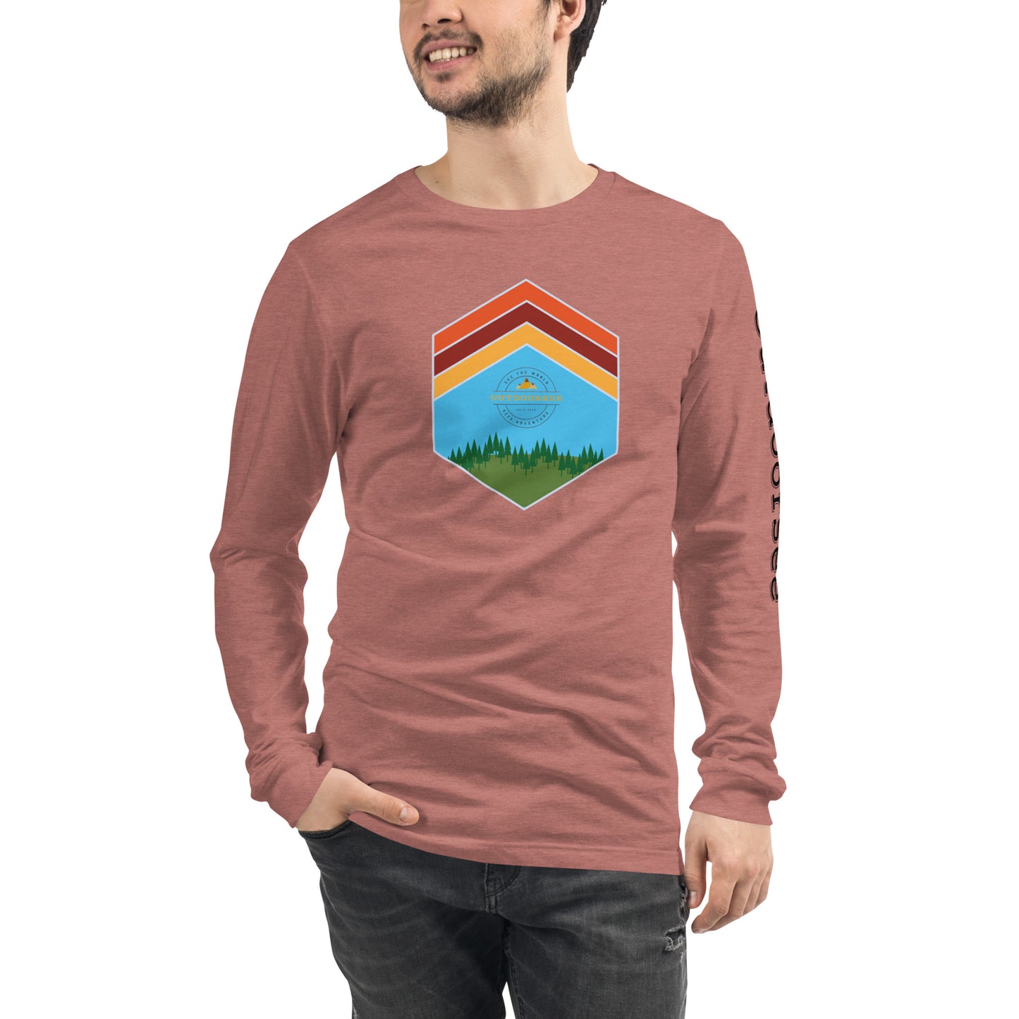 Outdoor Chevron Long Sleeve Tee