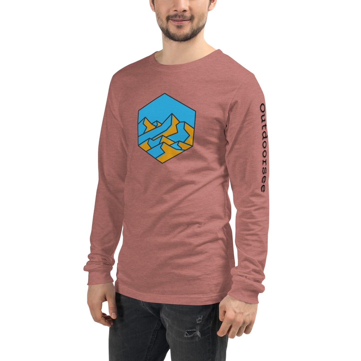 Mountain Hex Line Long Sleeve Tee