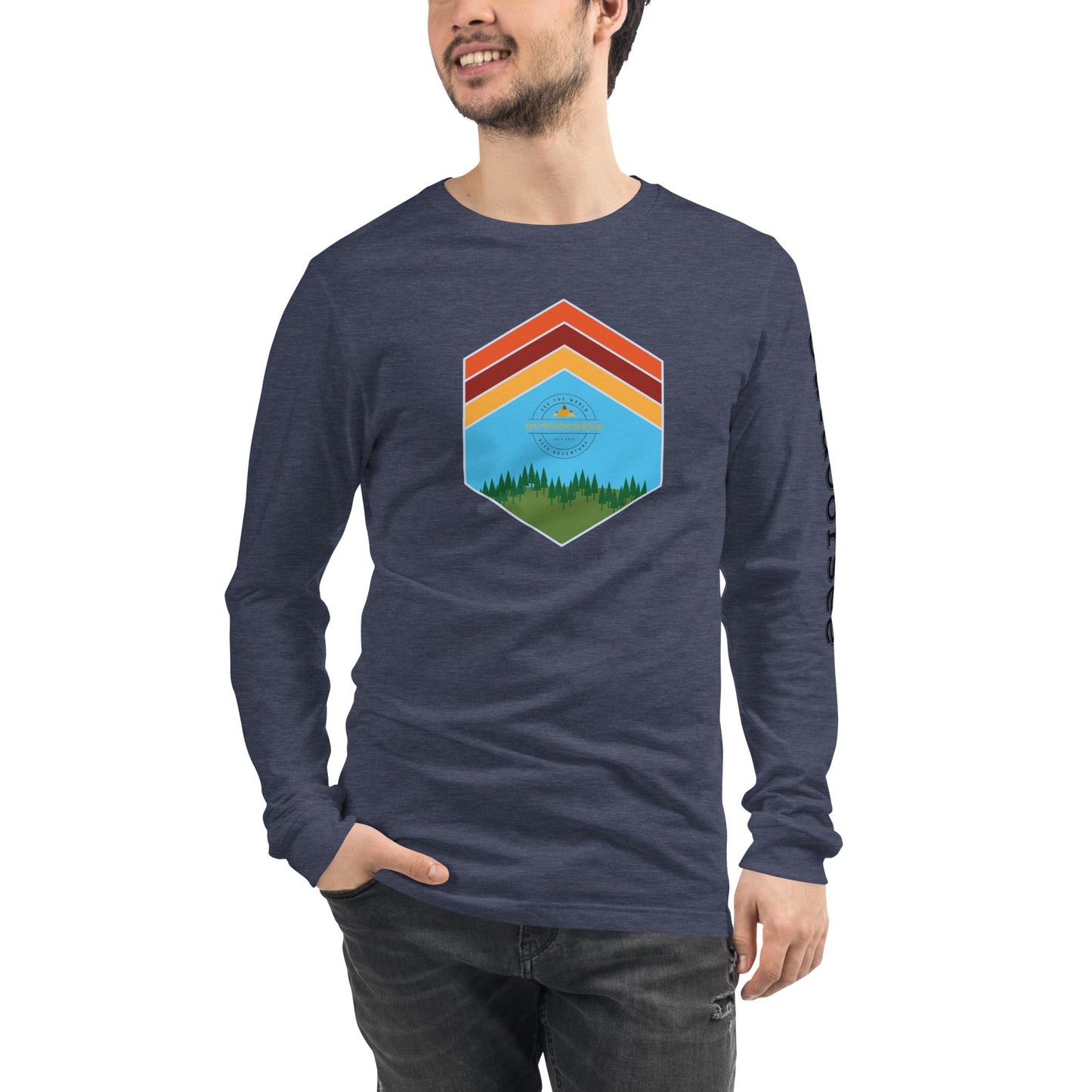 Outdoor Chevron Long Sleeve Tee