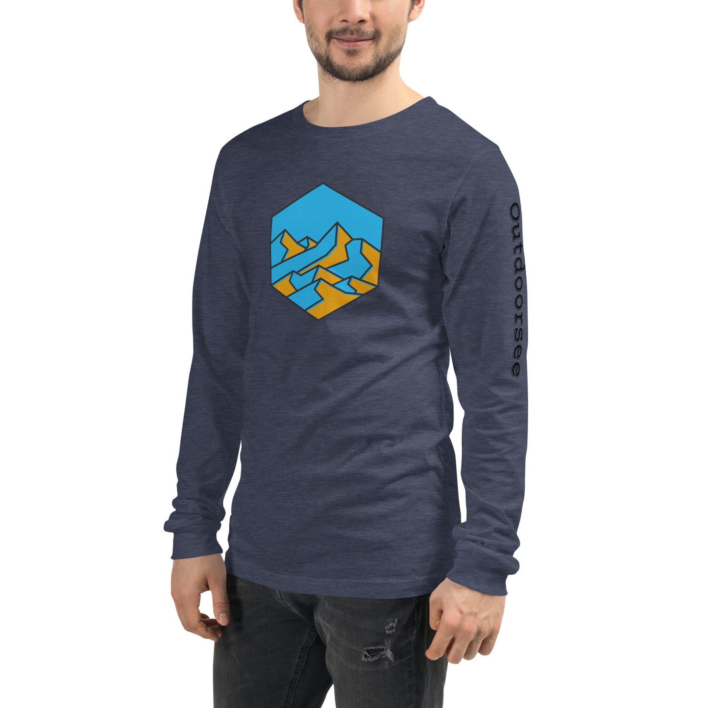 Mountain Hex Line Long Sleeve Tee