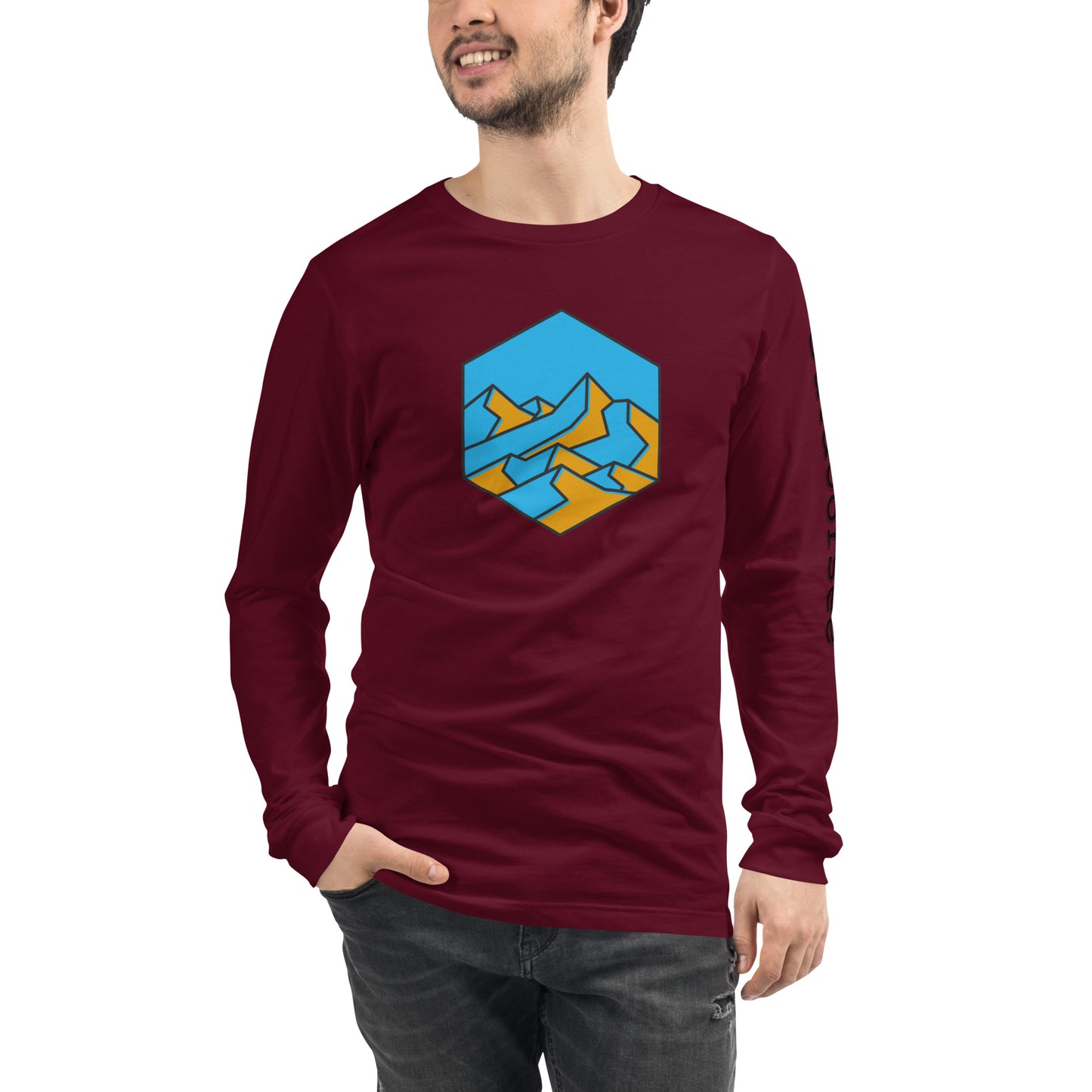 Mountain Hex Line Long Sleeve Tee