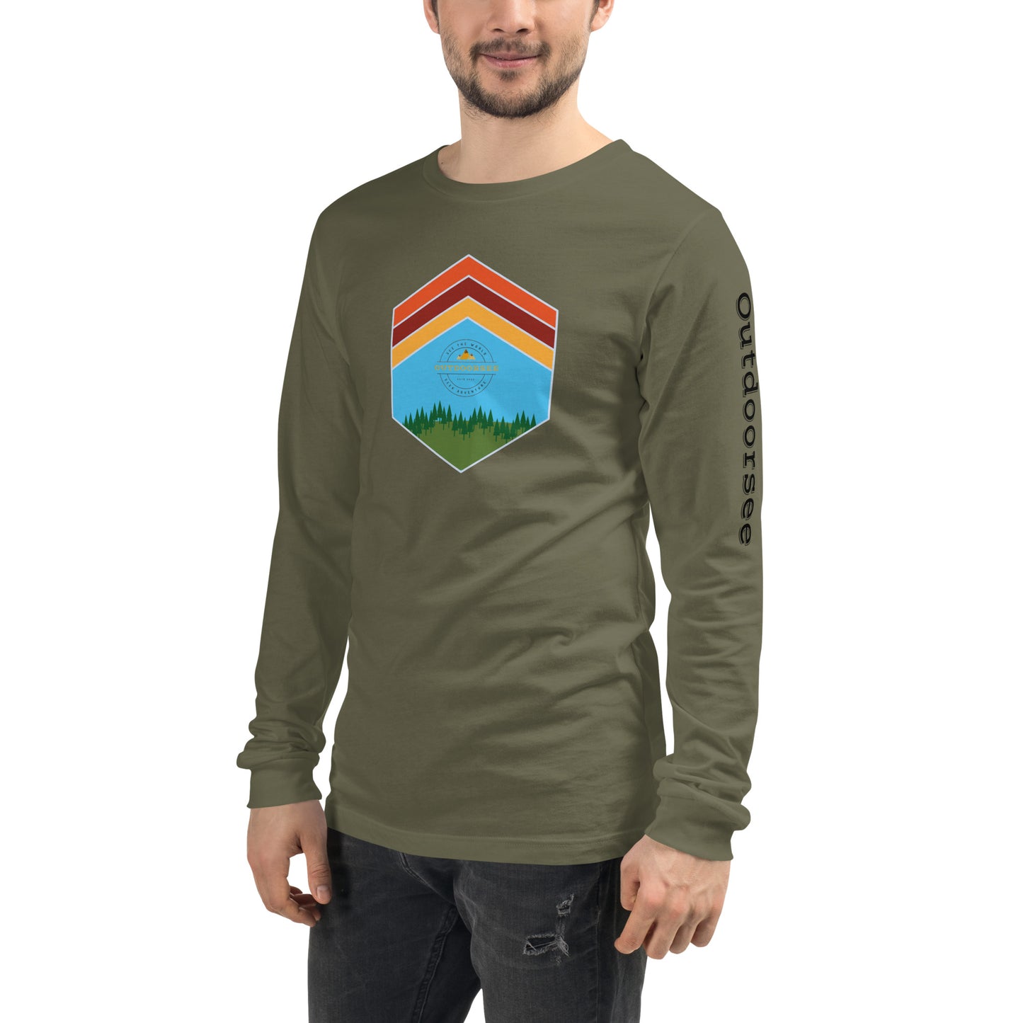 Outdoor Chevron Long Sleeve Tee