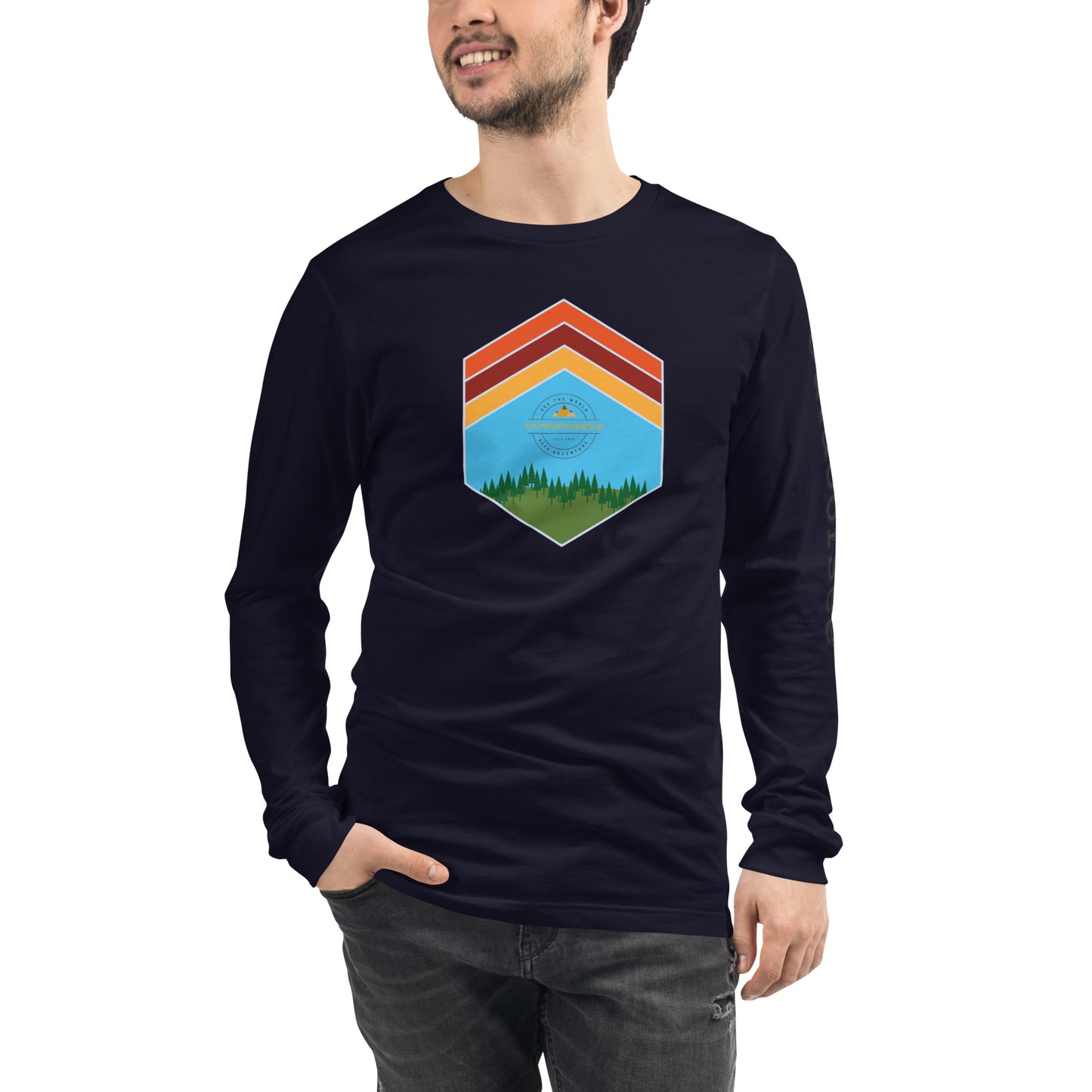 Outdoor Chevron Long Sleeve Tee