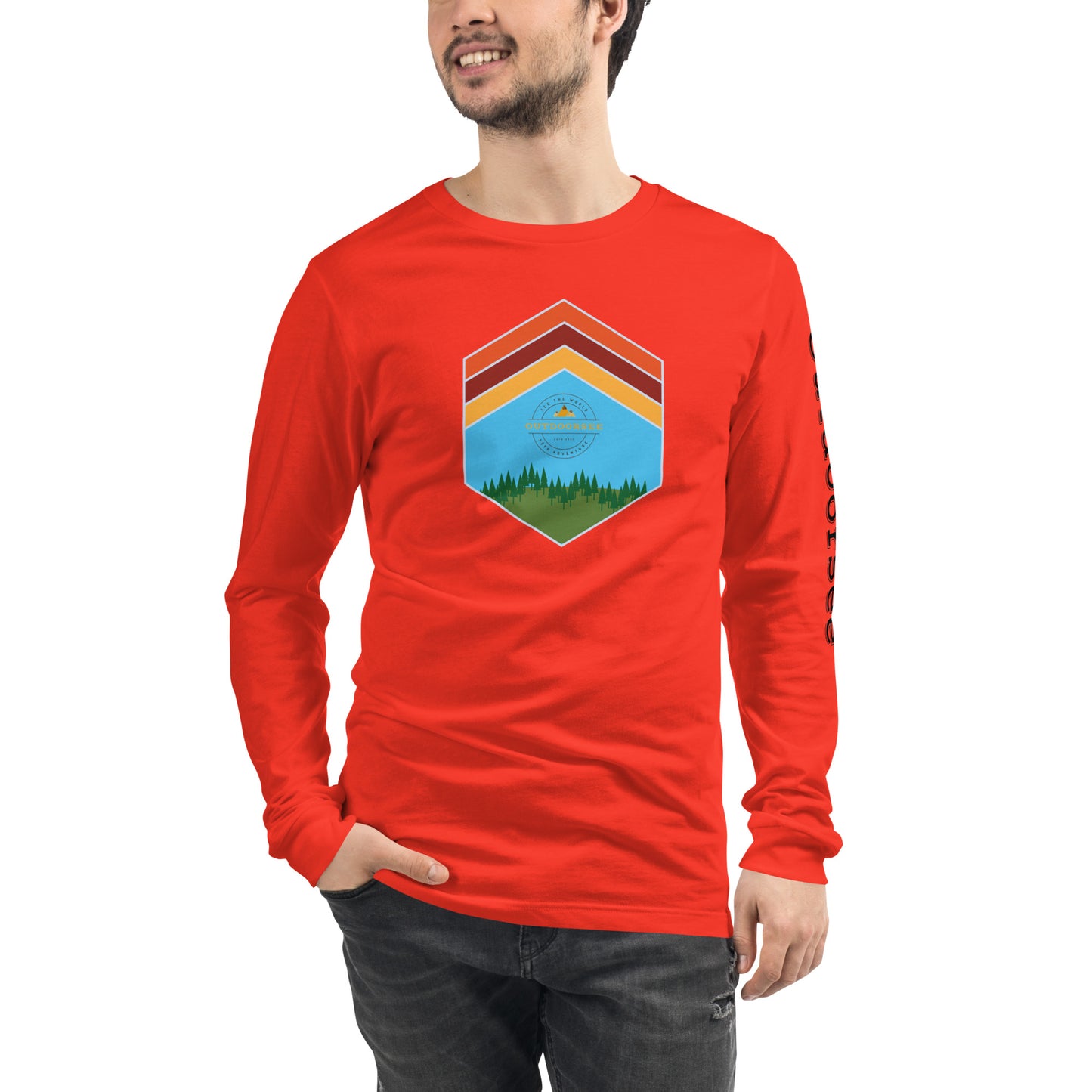 Outdoor Chevron Long Sleeve Tee