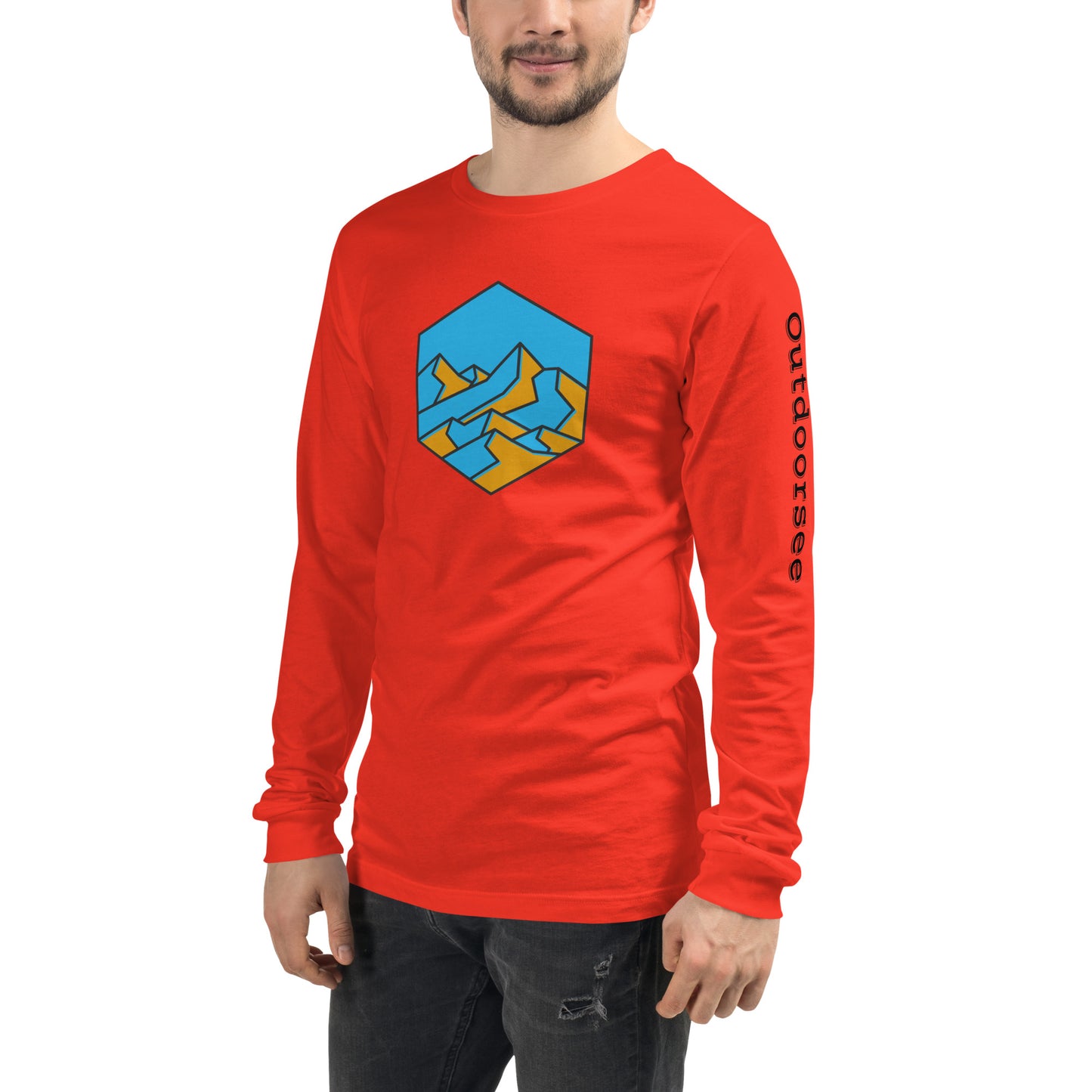 Mountain Hex Line Long Sleeve Tee