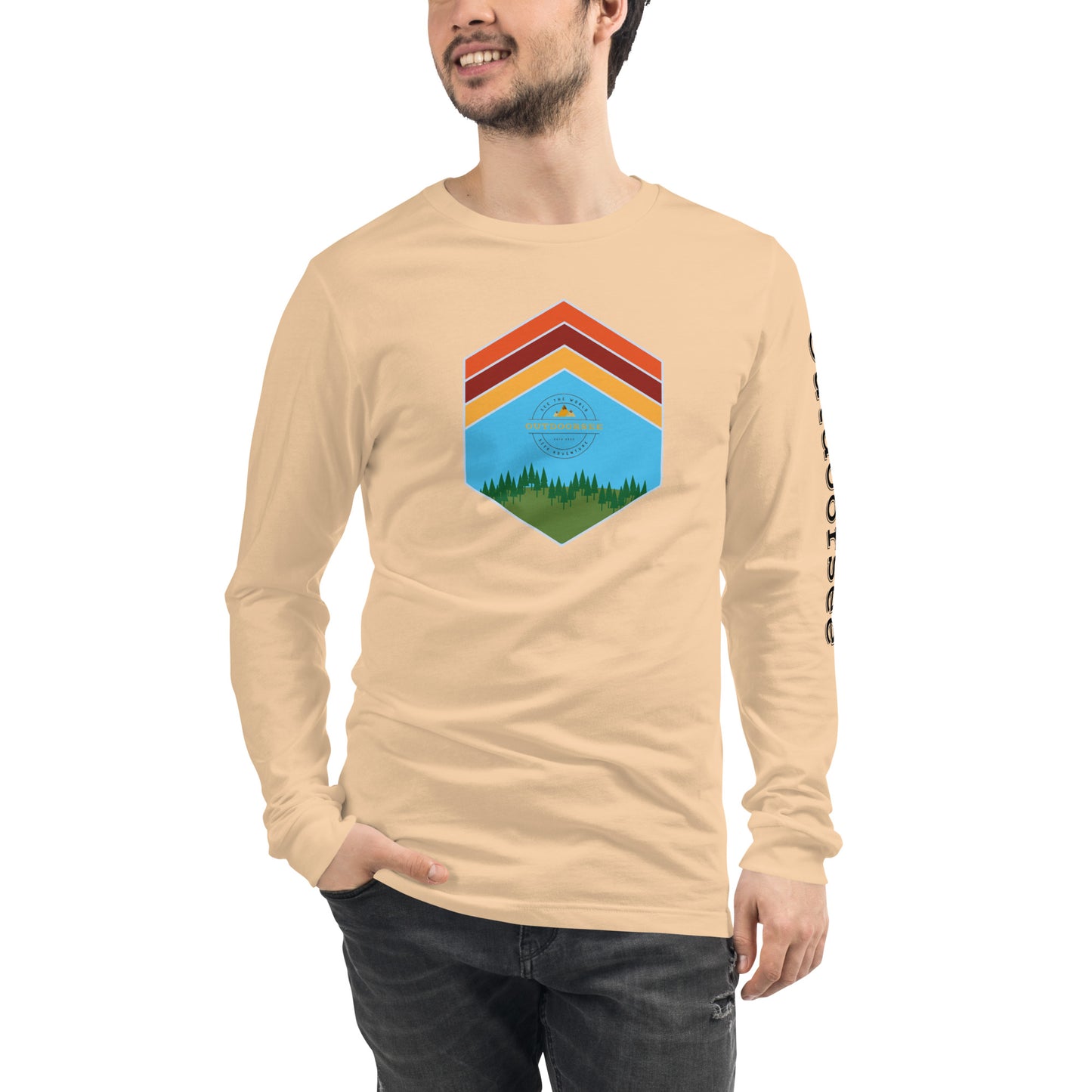 Outdoor Chevron Long Sleeve Tee