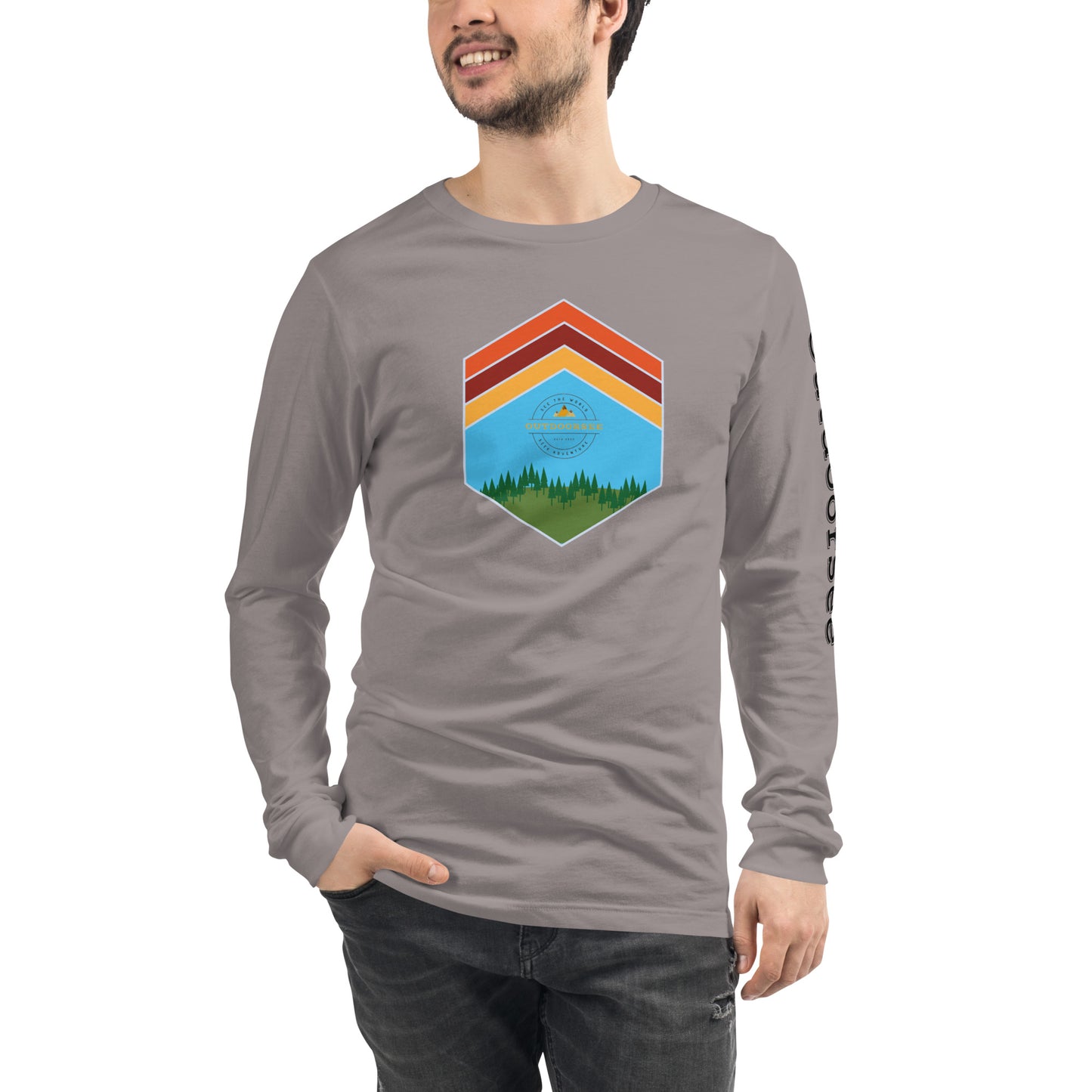 Outdoor Chevron Long Sleeve Tee