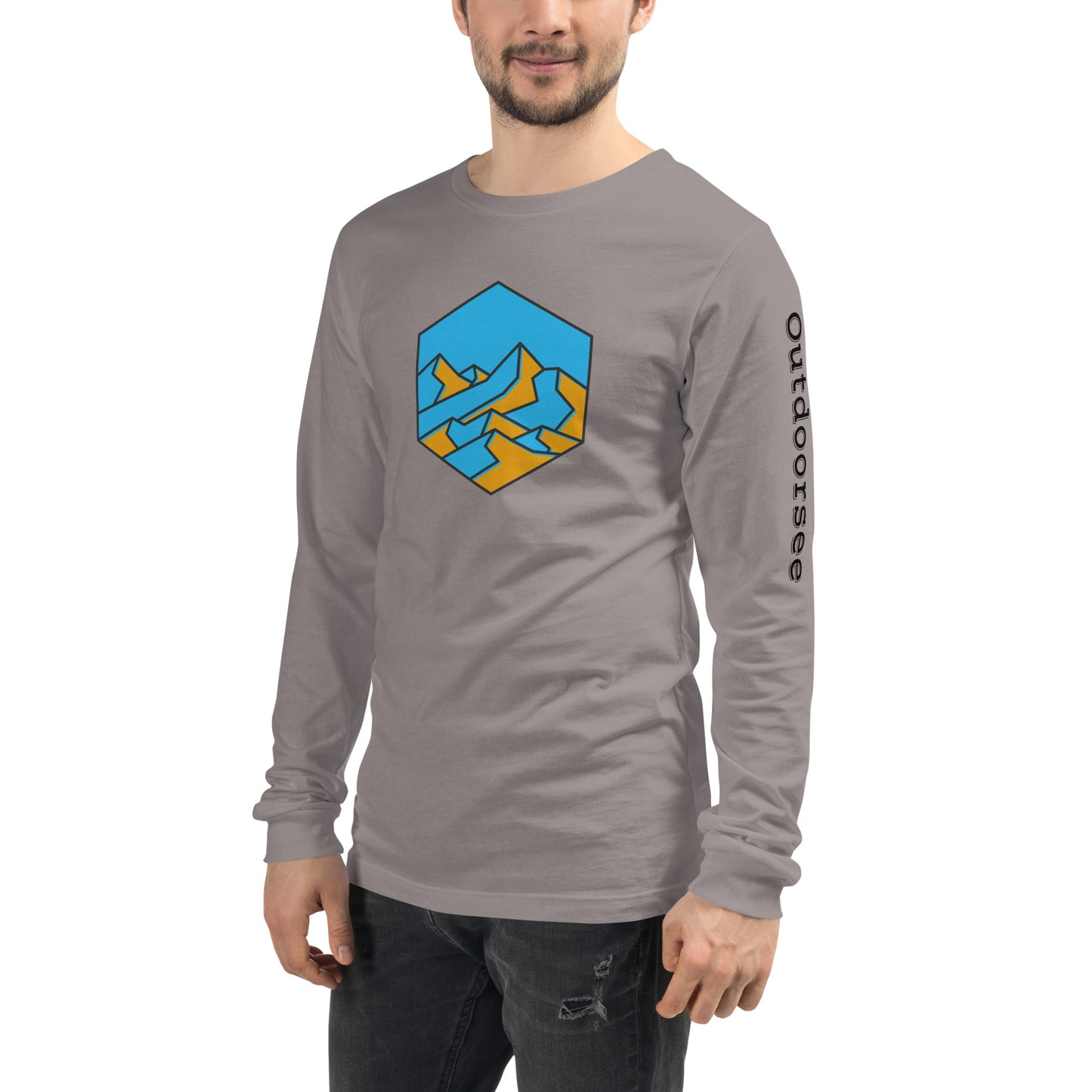 Mountain Hex Line Long Sleeve Tee