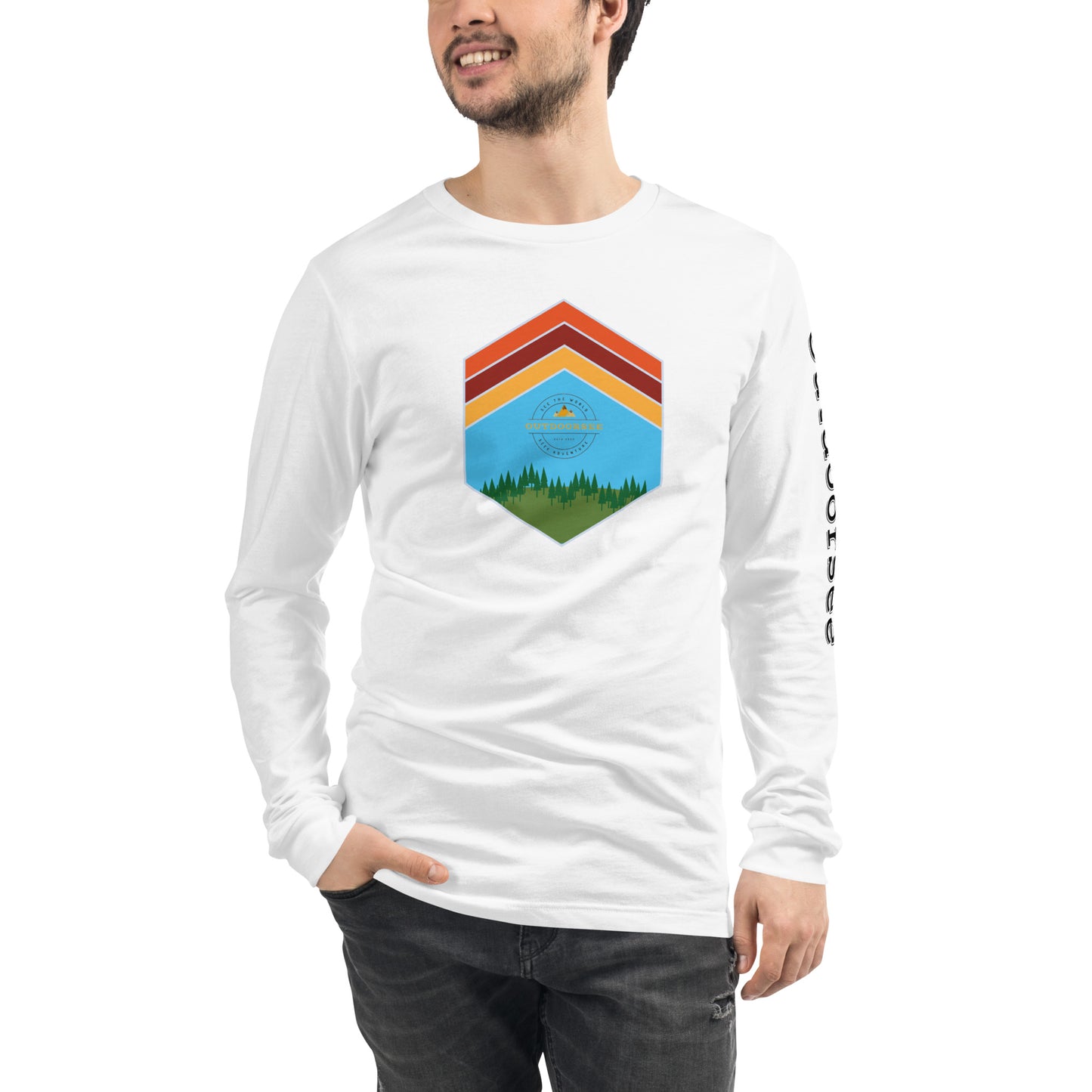 Outdoor Chevron Long Sleeve Tee