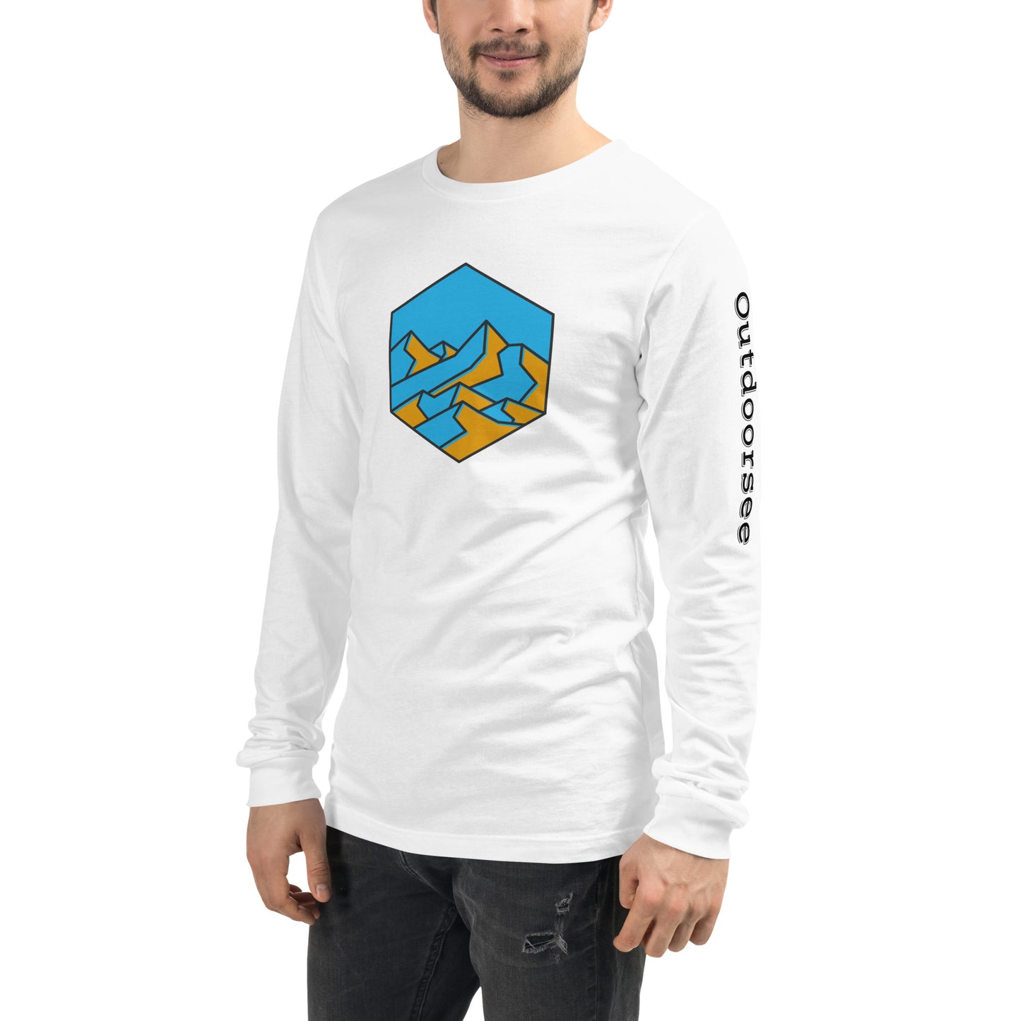 Mountain Hex Line Long Sleeve Tee